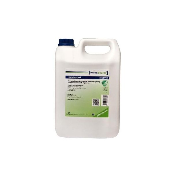 H�ndopvask Prime Source Mild 10 Svanem�rket uden Farve/Parfume 5 ltr