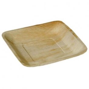 Tallerken/Fad Palmeblad Bionedbrydelig Kvadratisk 24x24cm 25 stk 