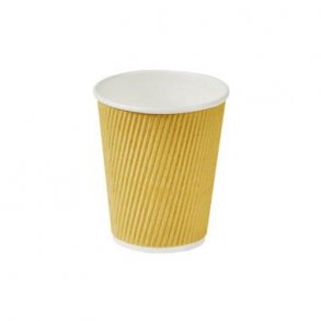 Kaffebger Pap Natur Ripple Wall 25 cl 25 stk