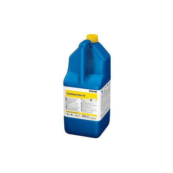 Ecolab Skumrengring Foamguard Hero 10 Alkalisk m/Klor til Fdevarevirksomheder 5 ltr