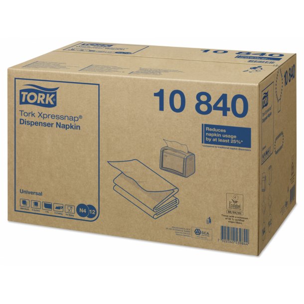 Tork Xpressnap Dispenserserviet N4 Hvid 8pk/9000 stk 