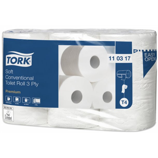 Tork T4 Soft Toiletpapir Premium 3-lags, 42 rl 