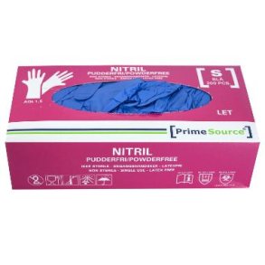Prime Source Nitril Engangs Handske LET u/Pudder AQL 1.5 Bl Str. S 200 stk