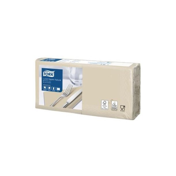 Tork Serviet Natur  2-lags 33x32,5cm 200 stk