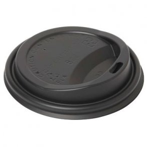 Plastlg Til Kaffebger 80 Bionedbrydeligt CPLA Sort 40 stk