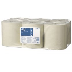 Tork Aftrringspapir Basic Centerfeed Rulle Gul M2, 6 rl