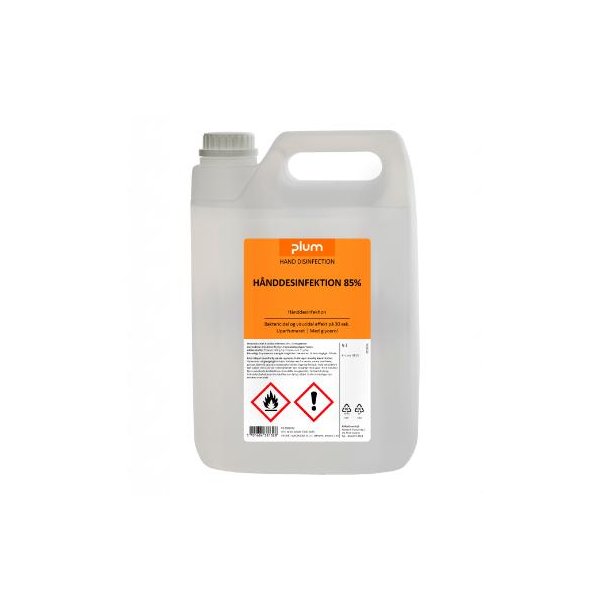 Plum H�nddesinfektion Flydende 85% ethanol 5ltr med Glycerol uden Parfume