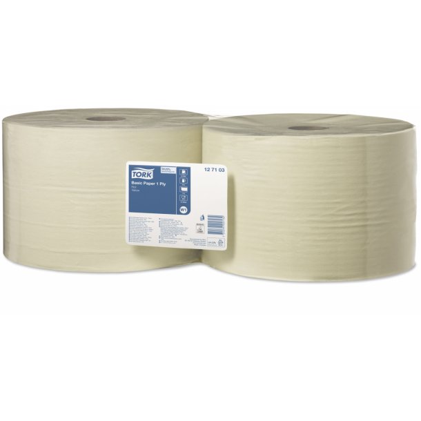 Tork Aftrringspapir Basic 23,5 cm  Gul W1 2 rl.