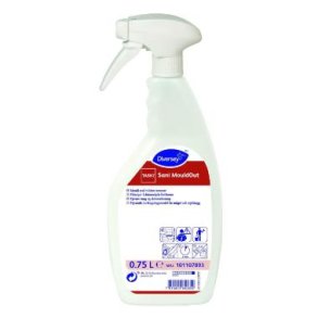 Diversey Mugfjerner Sani Mouldout 750ml indeholder aktiv klor med skumdyse