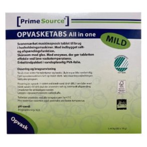Maskinopvask Tabs Prime Source Mild All-In-One 80 stk Svanem�rket Opl�selig