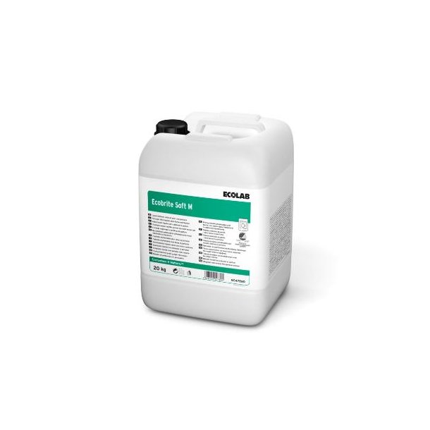 Ecolab Tjvask skyllemiddel Ecobrite Soft M 20kg Svanemrket uden farve/parfume