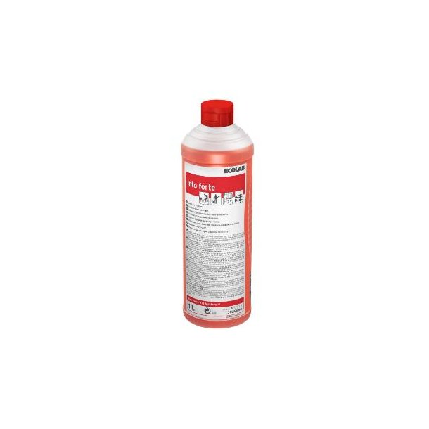 Ecolab Kalkfjerner St�rk surt Into Forte 1ltr med Farve/Parfume H�jkonc. til s�be/kalk