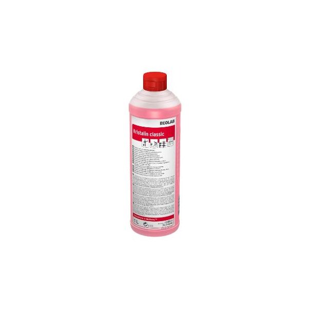 Ecolab Sanitetsreng�ring Kristalin Classic Alkalisk med Farve/Parfume 1 ltr R�d