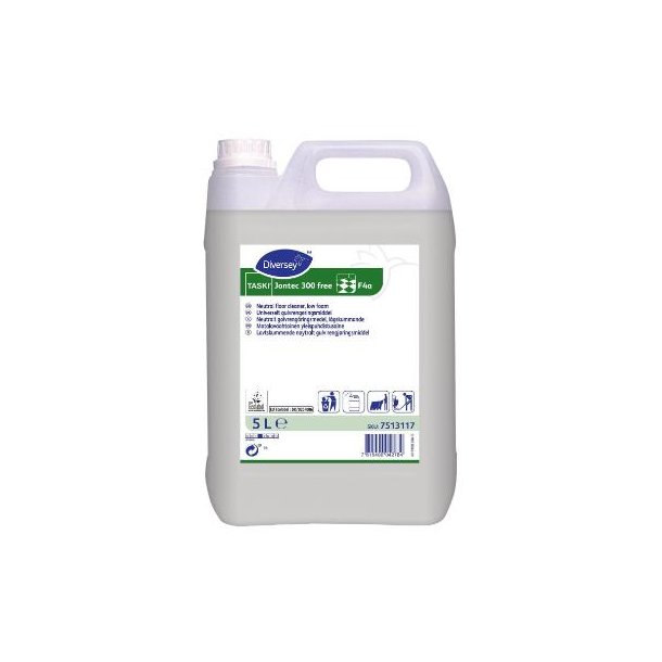 Diversey Universalreng�ring Gulv TASKI Jontec 300 Free F4a uden Farve/Parfume 5 ltr