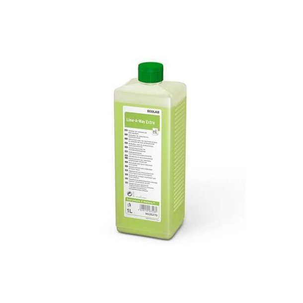Ecolab Kalkfjerner Strkt surt Lime-A-Way Extra 1ltr m. Farve til sanitre rum/maskiner