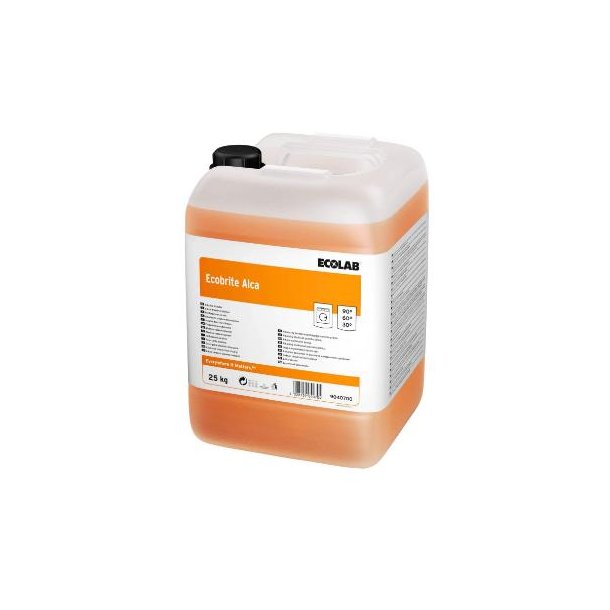 Ecolab T�jvask vaskeforst�rker flydende Ecobrite Alca med alkali 20 ltr 25 kg