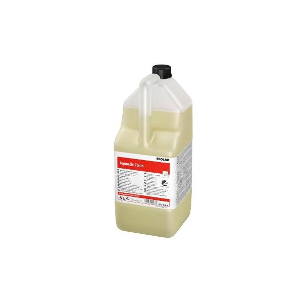 Ecolab Maskinopvask Anlg Flydende Topmatic Clean 5ltr Svanemrket u. Klor Bldt/middel