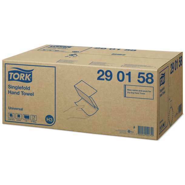 Tork Singlefold Hndkldeark Hvid H3, 15 pk.