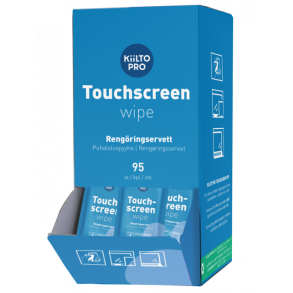 Desinfektion Serviet Kiilto Pro Touchscreen Wipes 17x19cm med IPA Enkeltpakket