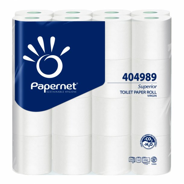 Papernet Toiletpapir Nyfiber Hvid 3-lags 32 ruller 